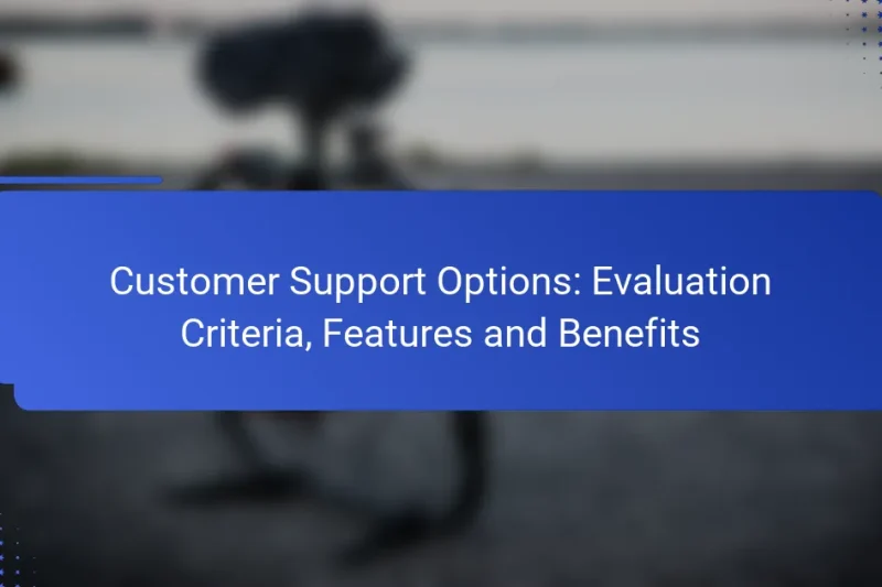 Customer Support Options: Evaluation Criteria, Features and Benefits