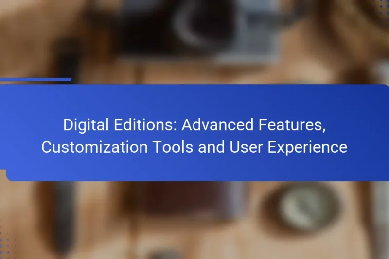 Digital Editions: Advanced Features, Customization Tools and User Experience