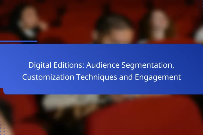Digital Editions: Audience Segmentation, Customization Techniques and Engagement