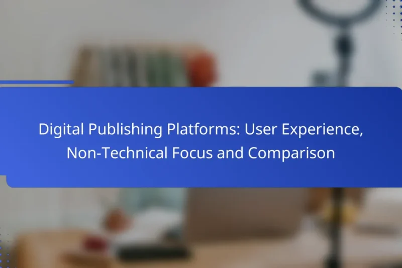 Digital Publishing Platforms: User Experience, Non-Technical Focus and Comparison