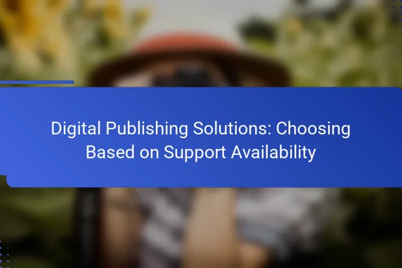 Digital Publishing Solutions: Choosing Based on Support Availability
