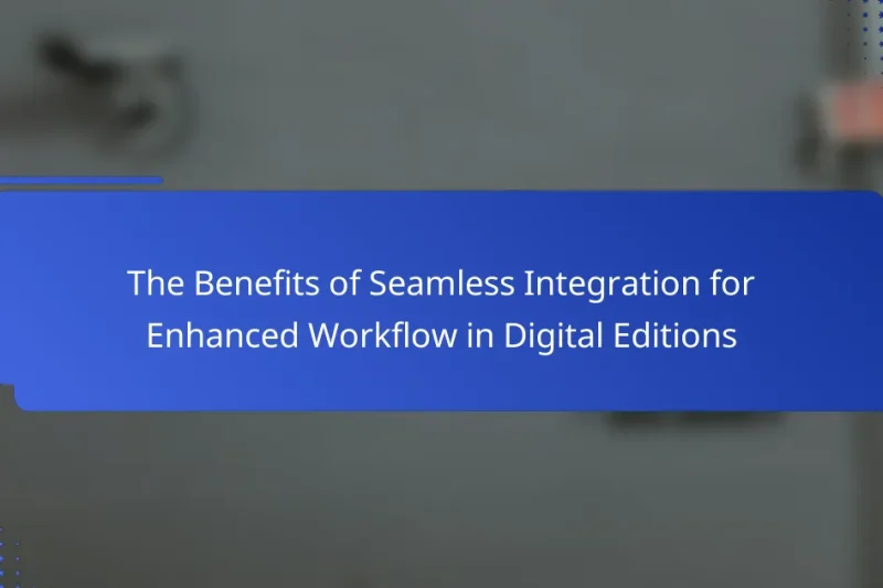 The Benefits of Seamless Integration for Enhanced Workflow in Digital Editions