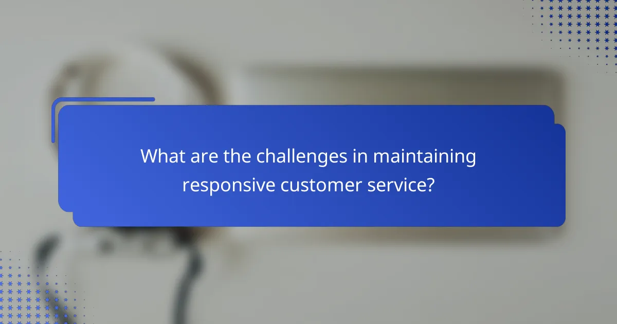 What are the challenges in maintaining responsive customer service?