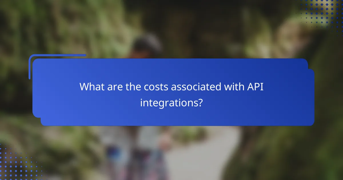 What are the costs associated with API integrations?